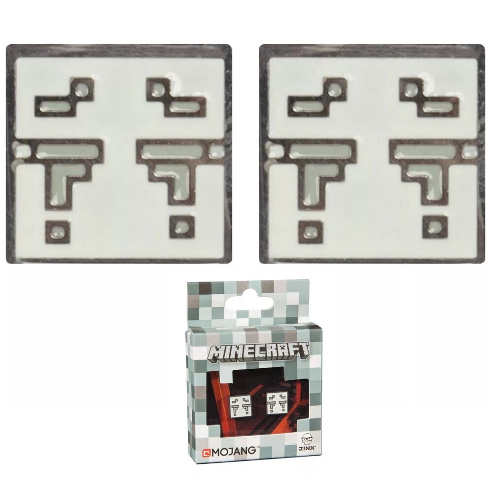 1‎ Pair Mojang Minecraft Ghast Enamel Stud Earrings 15+ Cool Earrings